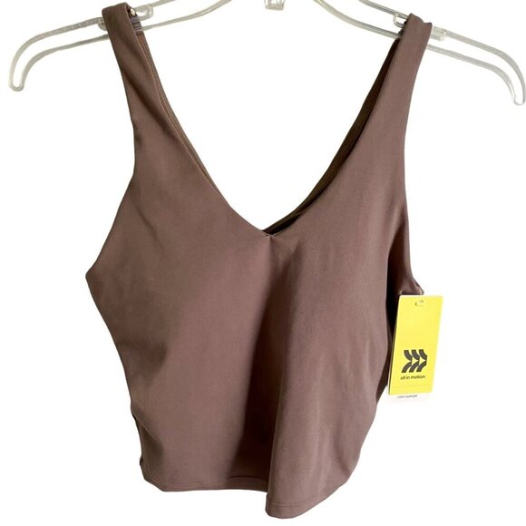 All In Motion Light Support Flex V-Neck Tank Bra XS 32A 32B NEW NWT - Picture 2 of 12